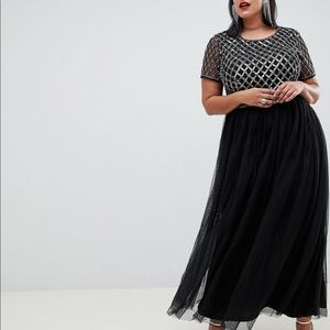 Lovedrobe Luxe Embellished Body Maxi Dress for Wedding or Formal